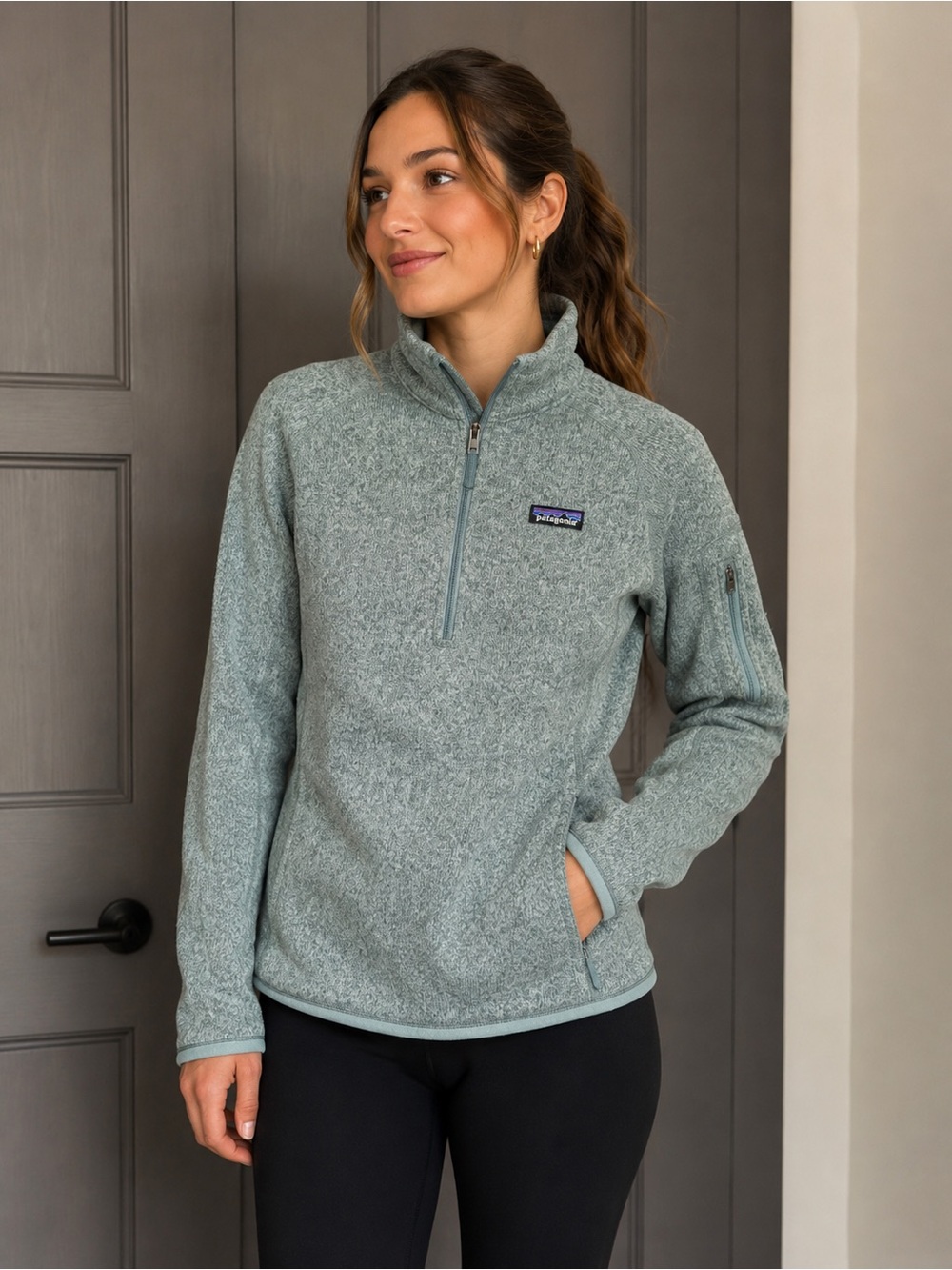Patagonia Women’s Better Sweater 1/4 Zip Pullover Fleece - Size Small - Green